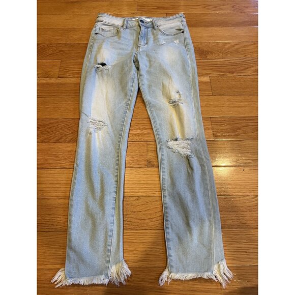 Hidden Jeans Distressed Straight Leg Jeans Size 26 - Picture 1 of 7